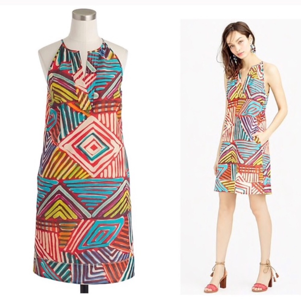 J. CREW COLLECTION | Geo Brushstroke Sundress sz 2